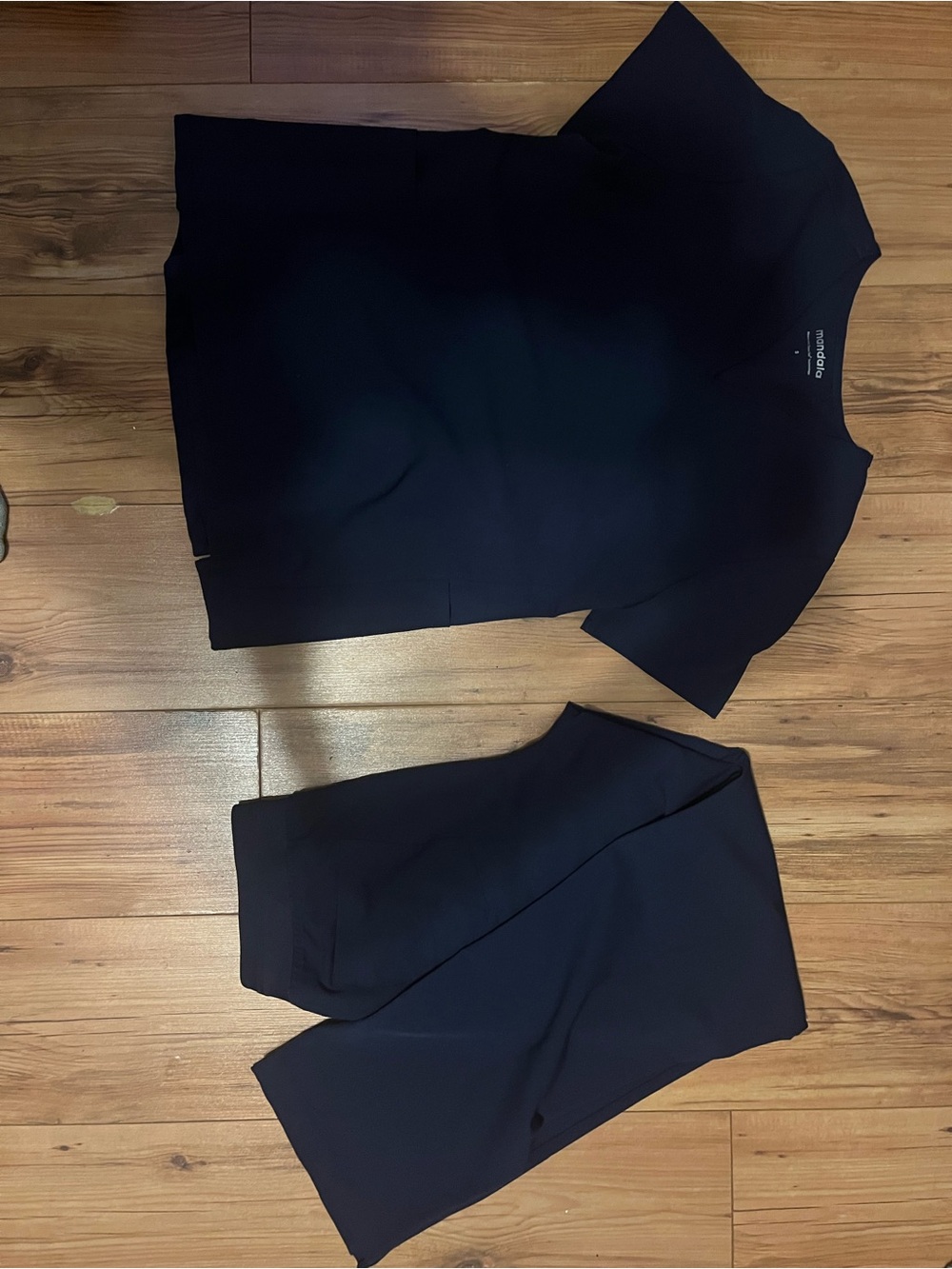 Mandala navy straight leg set
